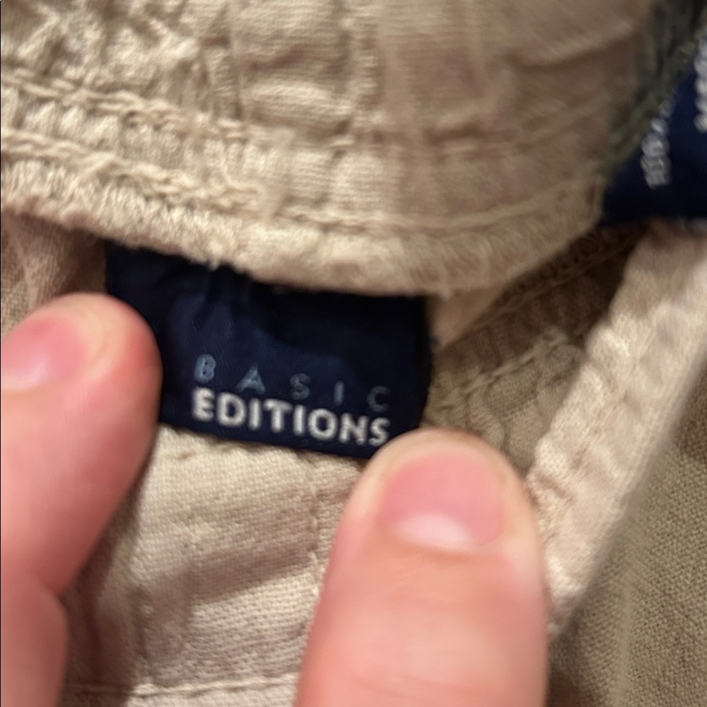 Basic Editions Pants Large Khaki Light‎ Tan Trousers Casual Women's - Picture 2 of 5